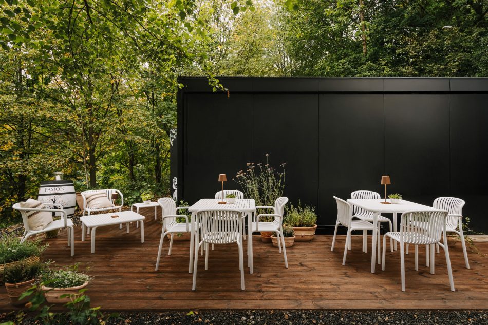 FICCARI Gartenmöbel-Set Sessel und Couchtisch weiß 2 Personen weiß - Foto 1