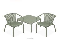 Gartenmöbel-Set Sessel und Couchtisch olivgrün 2 Personen