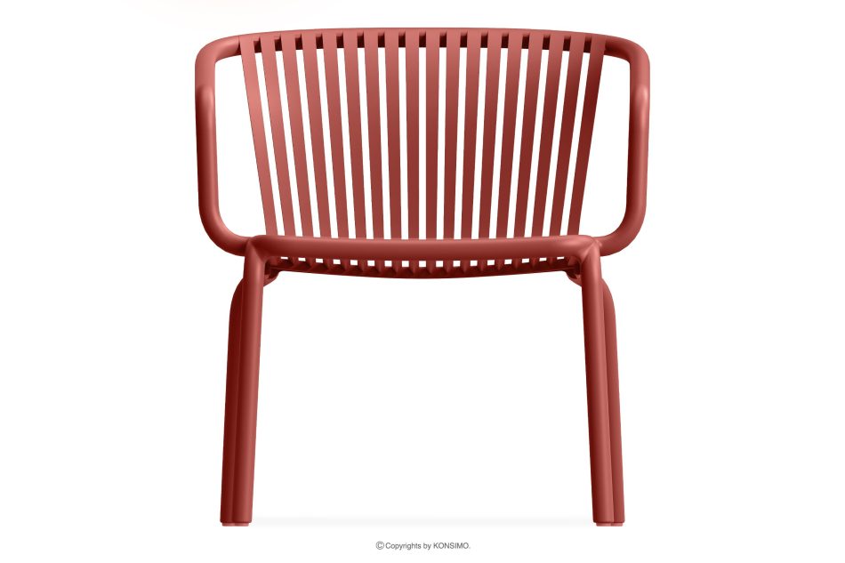 FICCARI Gartenmöbel-Set Sessel und Couchtisch rot 2 Personen rot - Foto 3