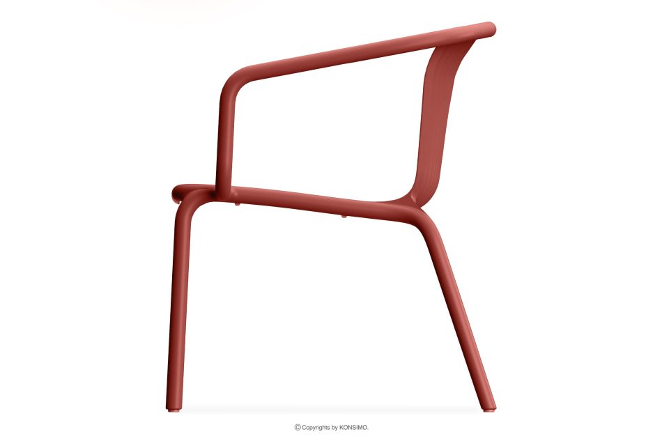 FICCARI Gartenmöbel-Set Sessel und Couchtisch rot 2 Personen rot - Foto 4