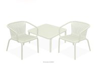 Gartenmöbel-Set Sessel und Couchtisch beige 2 Personen