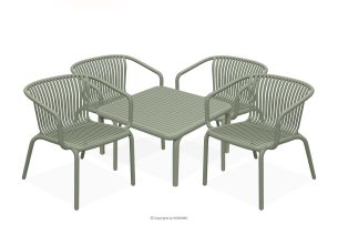 FICCARI, https://konsimo.de/kollektion/ficcari/ Sessel und Tisch für den Garten olivgrün 4 Personen oliv - Foto