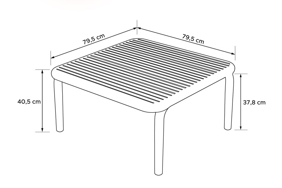 FICCARI Sessel und Couchtisch für den Garten anthrazit anthrazit - Foto 15