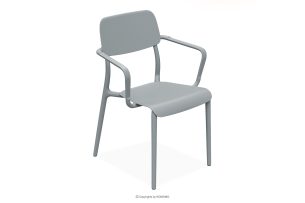 GALIO, https://konsimo.de/kollektion/galio/ Gartenstuhl mit Armlehnen aus ökologischem Kunststoff grau grau - Foto