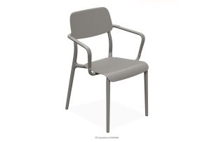 GALIO, https://konsimo.de/kollektion/galio/ Gartenstuhl mit Armlehnen aus ökologischem Kunststoff kühlbraun kühles Braun - Foto