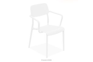 GALIO, https://konsimo.de/kollektion/galio/ Gartenstuhl mit Armlehnen aus ökologischem Kunststoff weiß weiß - Foto