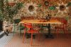 GALIO Gartenstuhl mit Armlehnen aus ökologischem Kunststoff orange orange - Foto 2