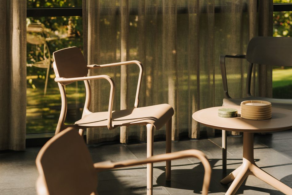 GALIO Gartensessel aus ökologischem Kunststoff kühlbraun kühles Braun - Foto 7
