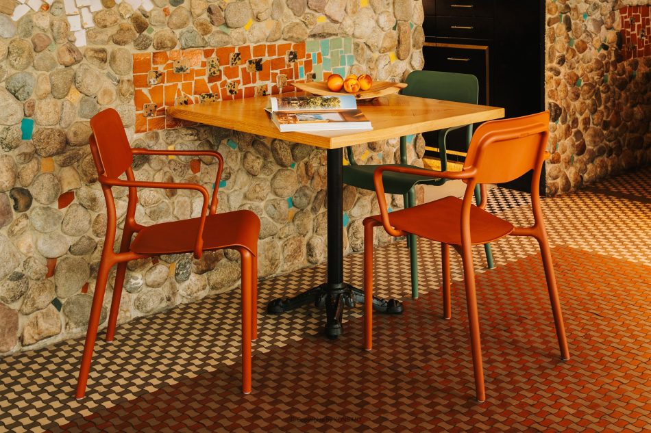 GALIO Gartensessel aus ökologischem Kunststoff orange orange - Foto 7