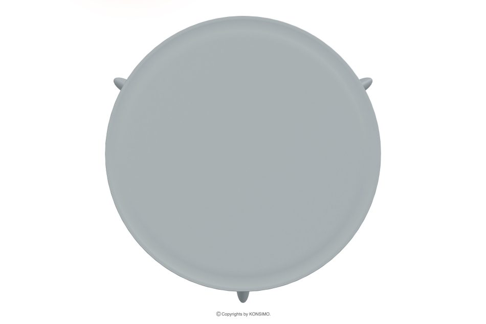 GALIO Runder Gartentisch aus ökologischem Kunststoff grau grau - Foto 3