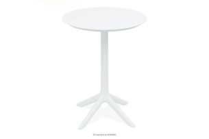 GALIO, https://konsimo.de/kollektion/galio/ Hoher runder Gartentisch aus ökologischem Kunststoff weiß weiß - Foto