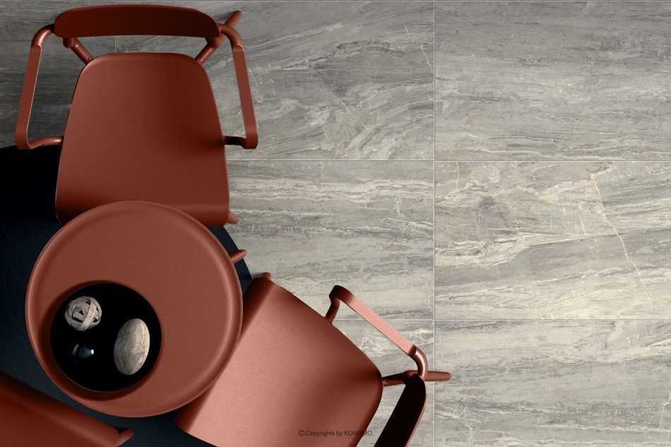 GALIO Hoher runder Gartentisch aus ökologischem Kunststoff orange orange - Foto 1