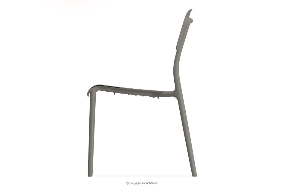 GALIO Gartenstuhl aus ökologischem Kunststoff 2 tlg. kühlbraun kühles Braun - Foto 4