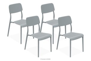 GALIO, https://konsimo.de/kollektion/galio/ Gartenstuhl aus ökologischem Kunststoff 4 tlg. grau grau - Foto