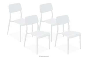 GALIO, https://konsimo.de/kollektion/galio/ Gartenstuhl aus ökologischem Kunststoff 4 tlg. weiß weiß - Foto