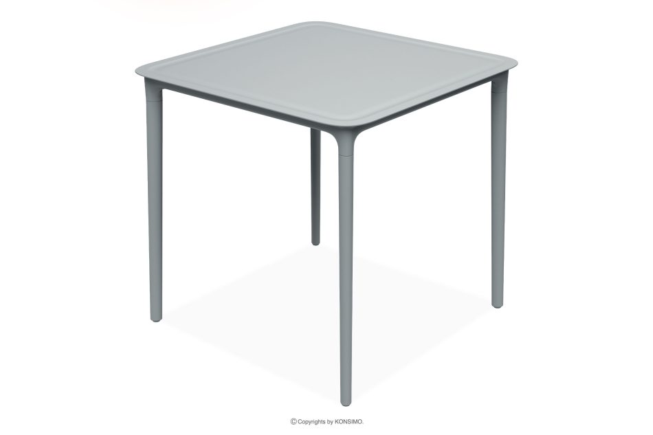GALIO Gartenmöbel-Set Stühle und Tisch aus ökologischem Kunststoff 4 Personen grau grau - Foto 7