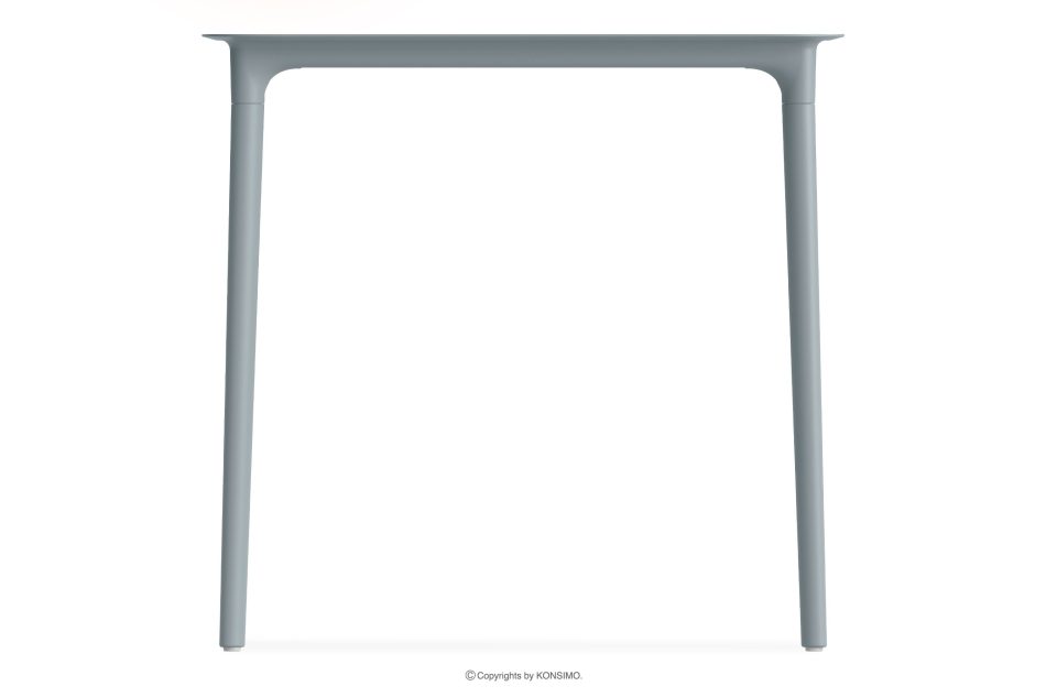 GALIO Gartenmöbel-Set Stühle und Tisch aus ökologischem Kunststoff 4 Personen grau grau - Foto 8