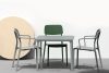 GALIO Gartenmöbel-Set Stühle und Tisch aus ökologischem Kunststoff 4 Personen grau grau - Foto 11