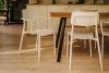 GALIO Gartenmöbel-Set Stühle und Tisch aus ökologischem Kunststoff 4 Personen weiß weiß - Foto 2