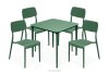 GALIO Gartenmöbel-Set Stühle und Tisch aus ökologischem Kunststoff 4 Personen grün grün - Foto 1