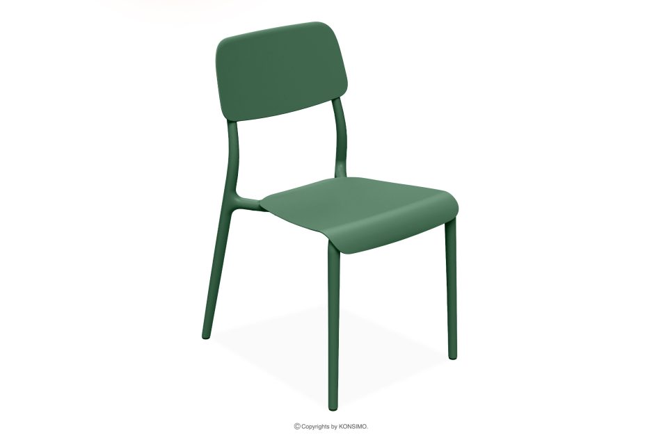 GALIO Gartenmöbel-Set Stühle und Tisch aus ökologischem Kunststoff 4 Personen grün grün - Foto 2