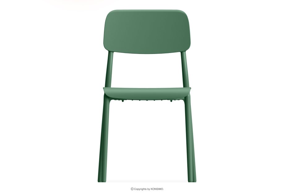 GALIO Gartenmöbel-Set Stühle und Tisch aus ökologischem Kunststoff 4 Personen grün grün - Foto 3