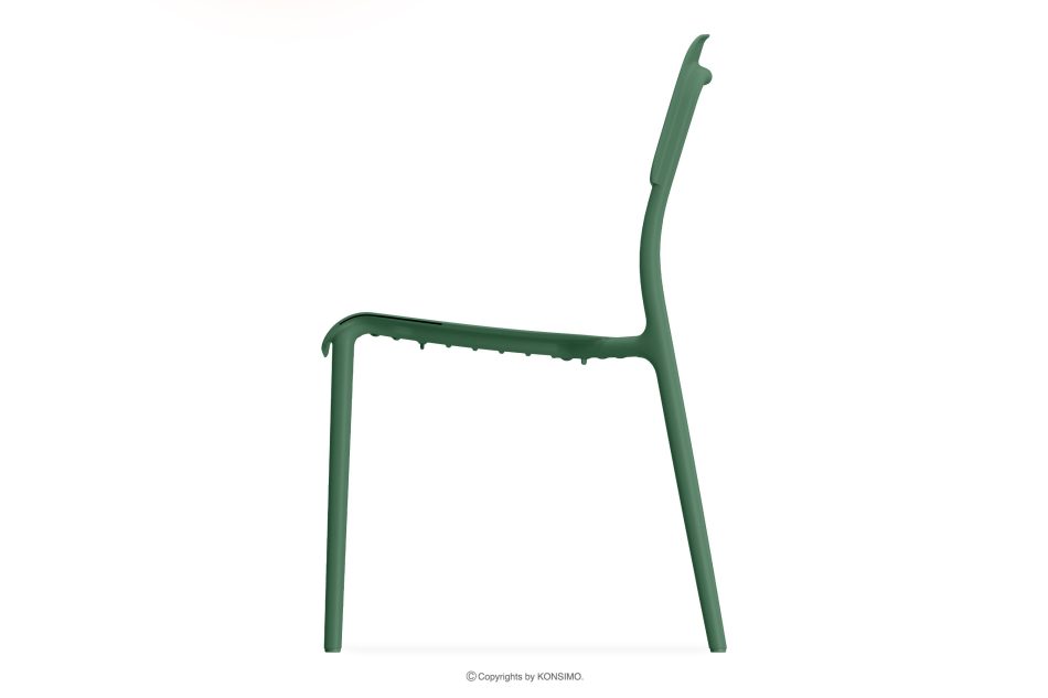 GALIO Gartenmöbel-Set Stühle und Tisch aus ökologischem Kunststoff 4 Personen grün grün - Foto 4
