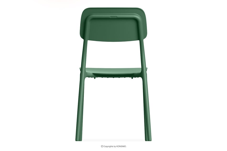 GALIO Gartenmöbel-Set Stühle und Tisch aus ökologischem Kunststoff 4 Personen grün grün - Foto 5