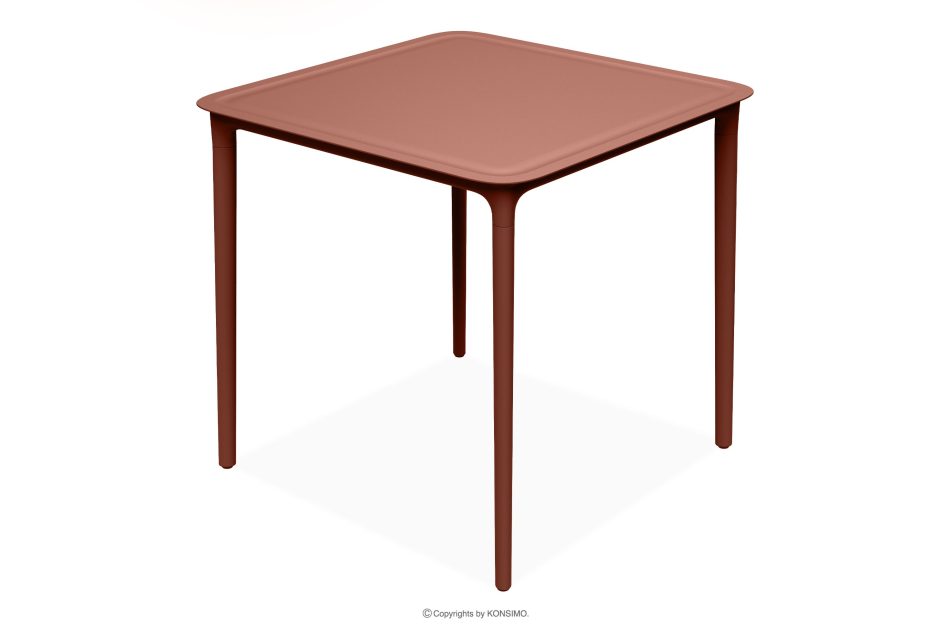 GALIO Gartenmöbel-Set Stühle und Tisch aus ökologischem Kunststoff 4 Personen orange orange - Foto 7