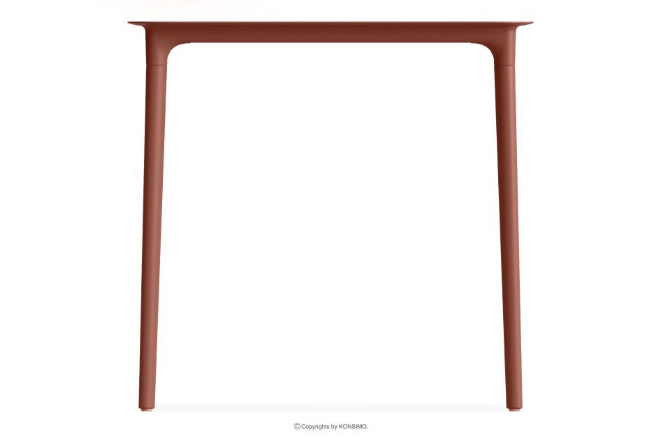 GALIO Gartenmöbel-Set Stühle und Tisch aus ökologischem Kunststoff 4 Personen orange orange - Foto 8