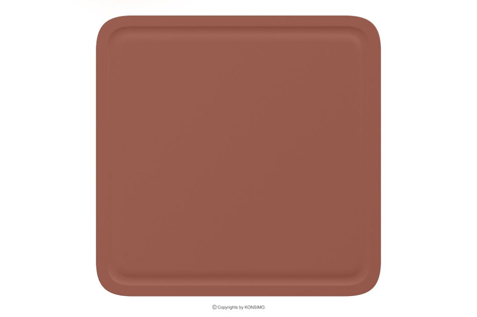 GALIO Gartenmöbel-Set Stühle und Tisch aus ökologischem Kunststoff 4 Personen orange orange - Foto 9