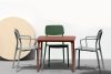 GALIO Gartenmöbel-Set Stühle und Tisch aus ökologischem Kunststoff 4 Personen orange orange - Foto 11