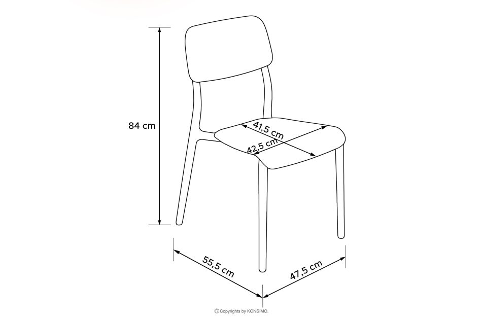 GALIO Gartenmöbel-Set Stühle und Tisch aus ökologischem Kunststoff 4 Personen grün grün - Foto 12