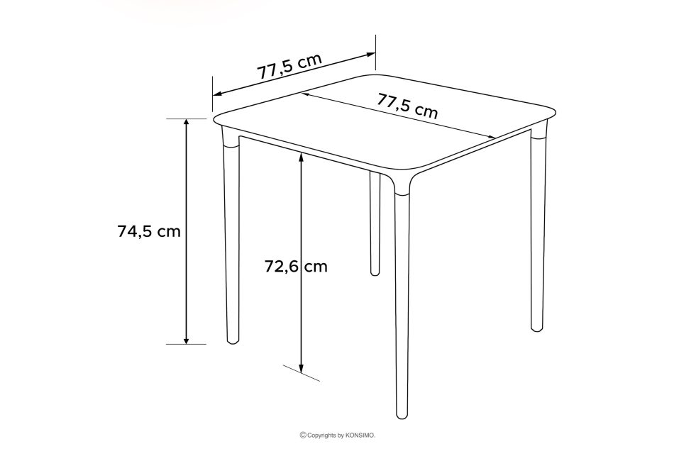 GALIO Gartenmöbel-Set Stühle und Tisch aus ökologischem Kunststoff 4 Personen grün grün - Foto 14