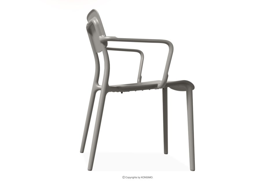 GALIO Gartenmöbel-Set Stühle und Tisch aus ökologischem Kunststoff für 4 Personen kühlbraun kühles Braun - Foto 6