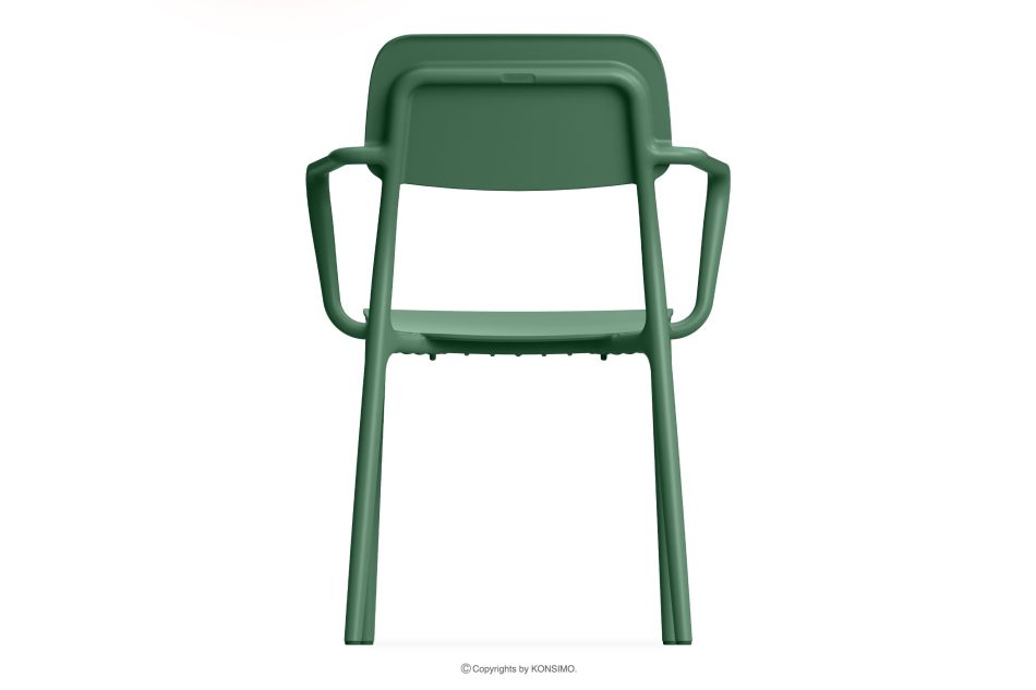 GALIO Gartenmöbel-Set Stühle und Tisch aus ökologischem Kunststoff 4 Personen grün grün - Foto 5