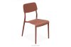 GALIO Gartenmöbel-Set Stühle und Tisch aus ökologischem Kunststoff 6 Personen orange orange - Foto 3