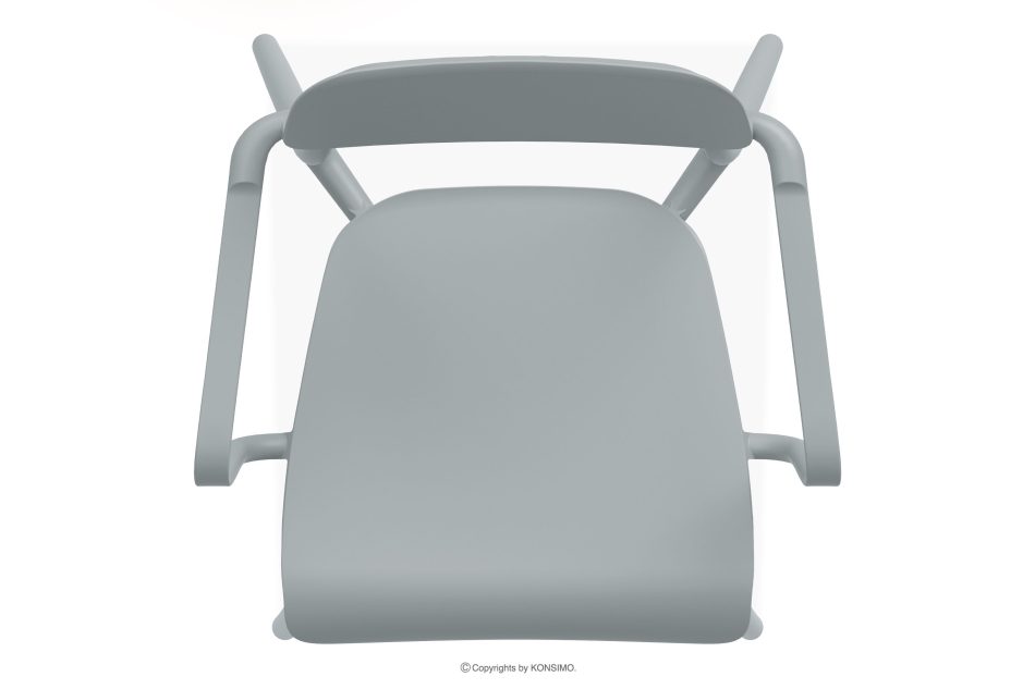 GALIO Gartenmöbel-Set Stühle und Tisch aus ökologischem Kunststoff 6 Personen grau grau - Foto 7