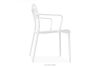 GALIO Gartenmöbel-Set Stühle und Tisch aus ökologischem Kunststoff 6 Personen weiß weiß - Foto 7