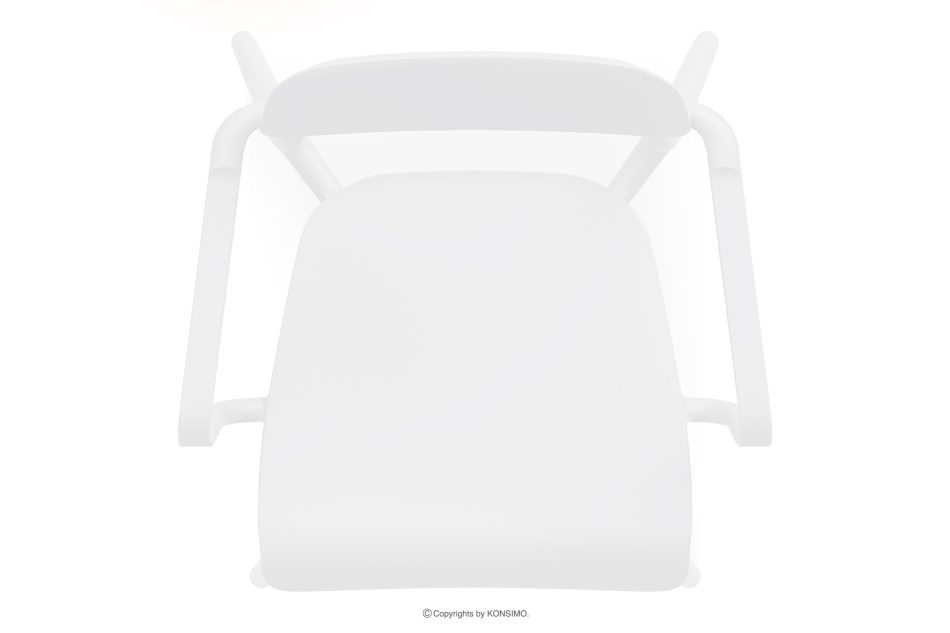 GALIO Gartenmöbel-Set Stühle und Tisch aus ökologischem Kunststoff 6 Personen weiß weiß - Foto 7