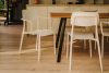GALIO Gartenmöbel-Set Stühle und Tisch aus ökologischem Kunststoff 6 Personen weiß weiß - Foto 2
