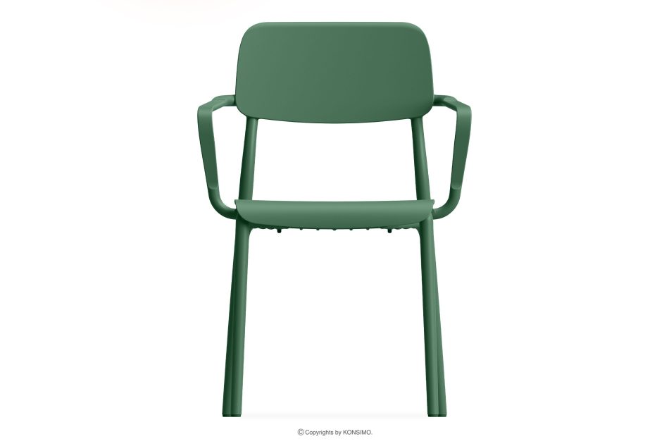 GALIO Gartenmöbel-Set Stühle und Tisch aus ökologischem Kunststoff 6 Personen grün grün - Foto 3