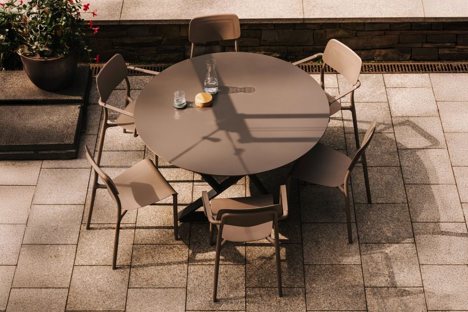 GALIO Gartenmöbel-Set Polypropylen mit Glasfaser für 6 Personen kühlbraun kühles Braun - Foto 13