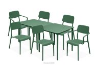 Gartenmöbel-Set aus Polypropylen mit Glasfaser 6 Personen grün
