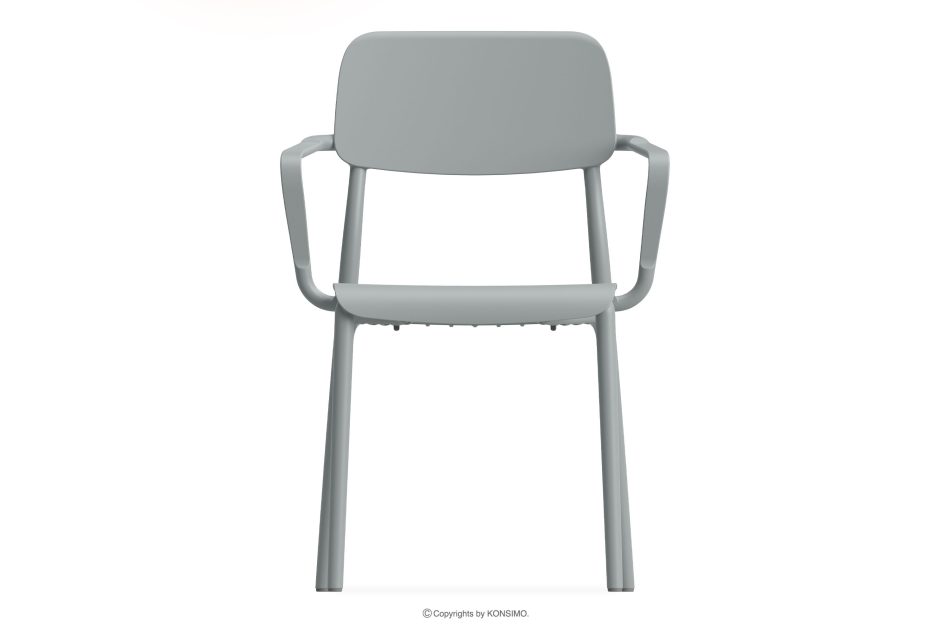 GALIO Set Stühle und Tisch für die Terrasse aus Polypropylen mit Glasfaser 6 Personen grau grau - Foto 7