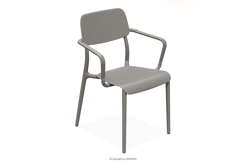 GALIO Set Stühle und Esstisch für die Terrasse aus Polypropylen mit Glasfaser 6 Personen kühlbraun kühles Braun - Foto 6
