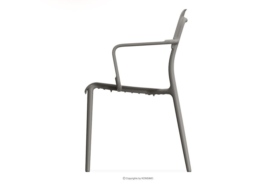 GALIO Set Stühle und Esstisch für die Terrasse aus Polypropylen mit Glasfaser 6 Personen kühlbraun kühles Braun - Foto 8