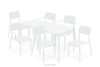 GALIO Set aus Stühlen und Tisch für die Terrasse aus Polypropylen mit Glasfaser 6 Personen weiß weiß - Foto 1