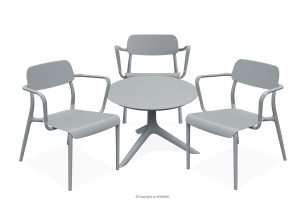 GALIO, https://konsimo.de/kollektion/galio/ Set Terrassenmöbel aus Polypropylen mit Glasfaser 3 Personen grau grau - Foto
