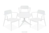 Terrassenmöbel-Set aus Polypropylen mit Glasfaser 3 Personen weiß